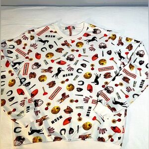 MSGM Toiletpaper unisex crewneck sweatshirt. Size large. EUC.